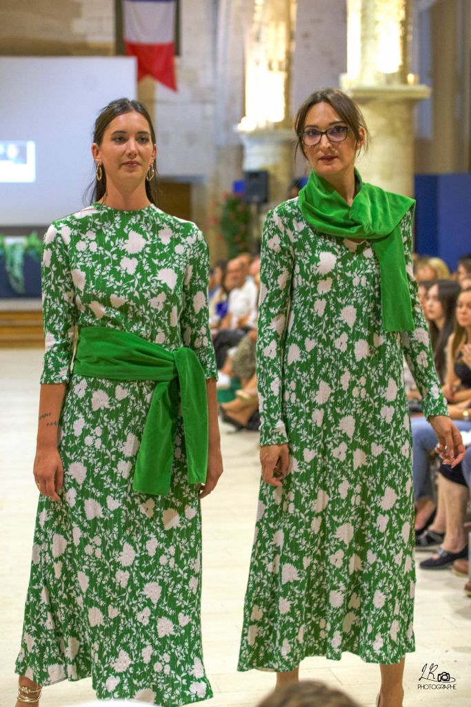 image Robes imprimees Vert et Blanc